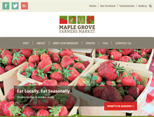 Tablet Screenshot of maplegrovefarmersmarket.com